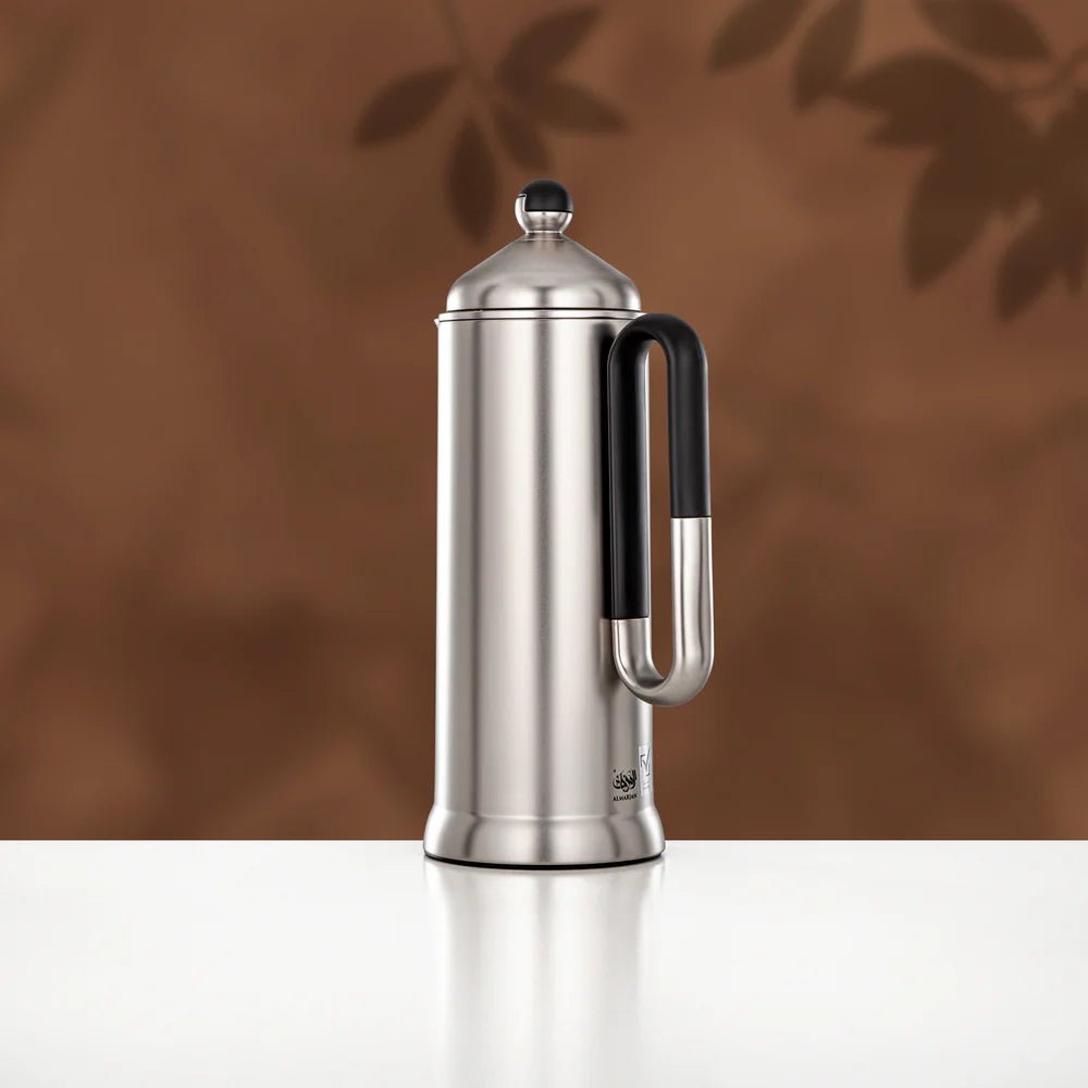 Almarjan 2 Pieces Vacuum Flask Set, Matt Nickel & Black - Al Kabayel Discount CentreAlmarjan 2 Pieces Vacuum Flask Set, Matt Nickel & BlackThermosALMARJANAl Kabayel Discount Centre
