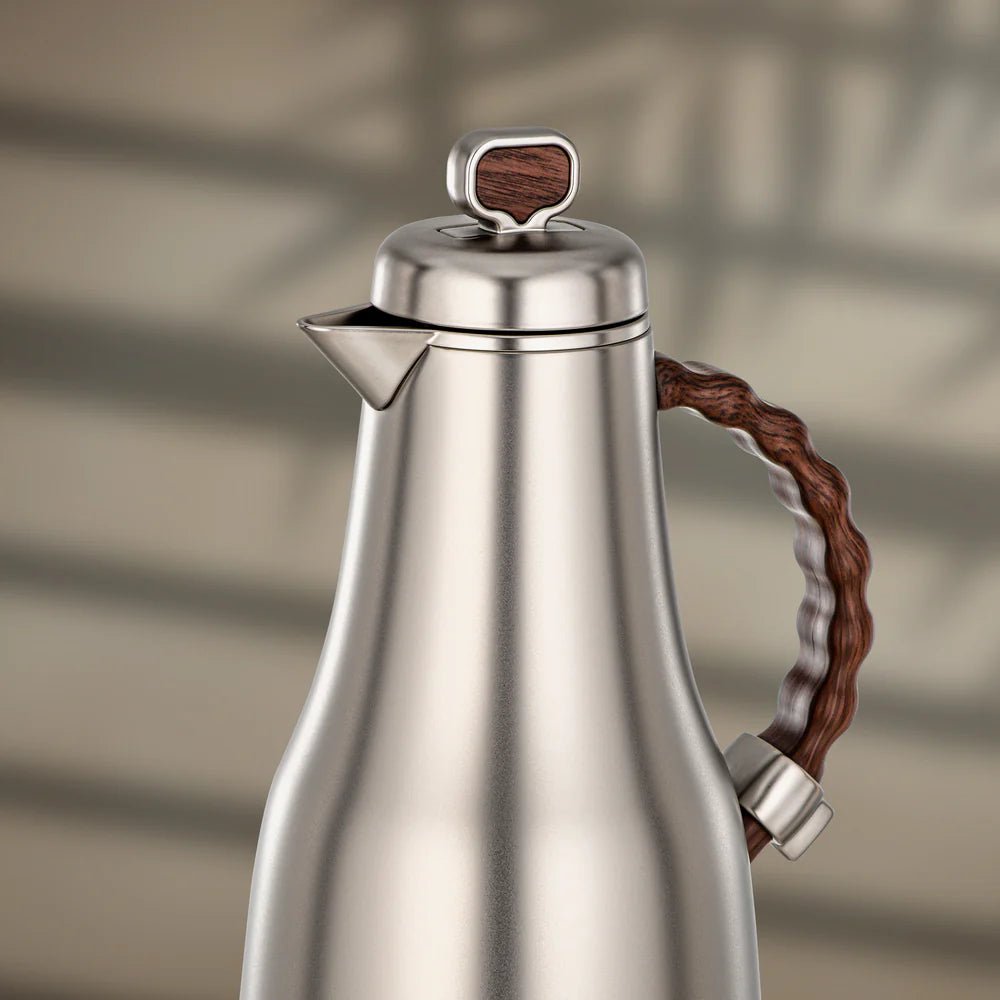 Almarjan 2 Pieces Vacuum Flask Set, Matt Nickel & Dark Wood - Al Kabayel Discount CentreAlmarjan 2 Pieces Vacuum Flask Set, Matt Nickel & Dark WoodThermosALMARJANAl Kabayel Discount Centre
