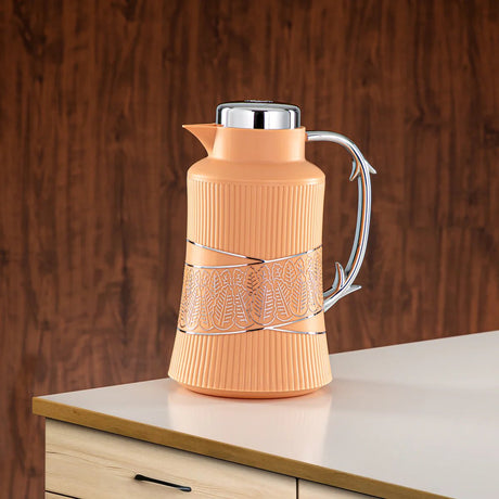 Almarjan 2 Pieces Vacuum Flask Set Peach & Silver - GT112AB - 100 NAP/C - Al Kabayel Discount CentreAlmarjan 2 Pieces Vacuum Flask Set Peach & Silver - GT112AB - 100 NAP/CThermosALMARJANAl Kabayel Discount Centre