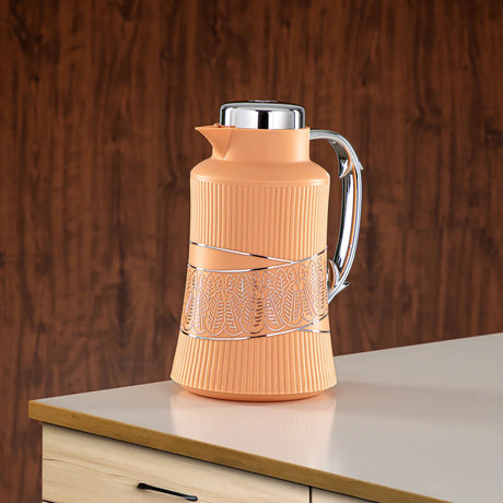 Almarjan 2 Pieces Vacuum Flask Set Peach & Silver - GT112AB - 100 NAP/C - Al Kabayel Discount CentreAlmarjan 2 Pieces Vacuum Flask Set Peach & Silver - GT112AB - 100 NAP/CThermosALMARJANAl Kabayel Discount Centre