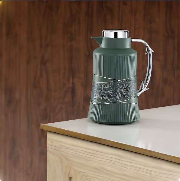 Almarjan 2 Pieces Vacuum Flask Set Sage Green & Silver - GT112AB - 100 NGR/C - Al Kabayel Discount CentreAlmarjan 2 Pieces Vacuum Flask Set Sage Green & Silver - GT112AB - 100 NGR/CThermosALMARJANAl Kabayel Discount Centre