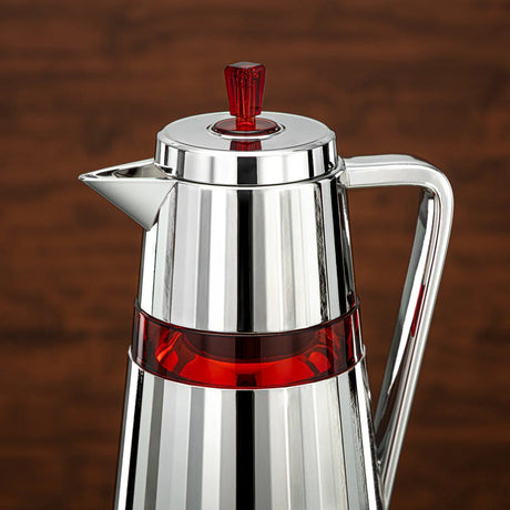 Almarjan 2 Pieces Vacuum Flask Set Silver & Red 1 Liter And 0.7 Liter - Al Kabayel Discount CentreAlmarjan 2 Pieces Vacuum Flask Set Silver & Red 1 Liter And 0.7 LiterThermosALMARJANAl Kabayel Discount Centre