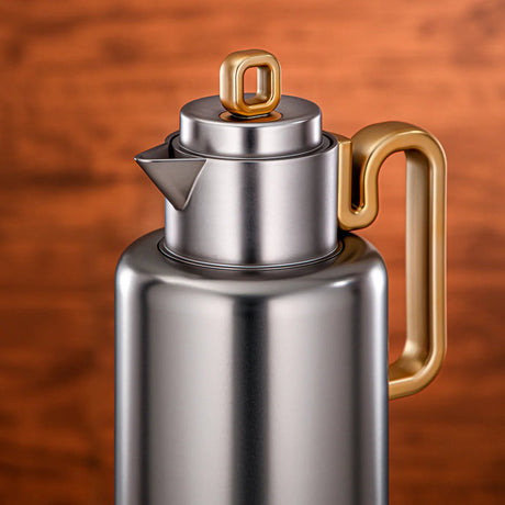 Almarjan 2pcs Vacuum flask Set 0.5 liter + 1 liter Matt nickel & matt gold (FG815 - 050/100 MNI/MG) - Al Kabayel Discount CentreAlmarjan 2pcs Vacuum flask Set 0.5 liter + 1 liter Matt nickel & matt gold (FG815 - 050/100 MNI/MG)ThermosALMARJANAl Kabayel Discount Centre