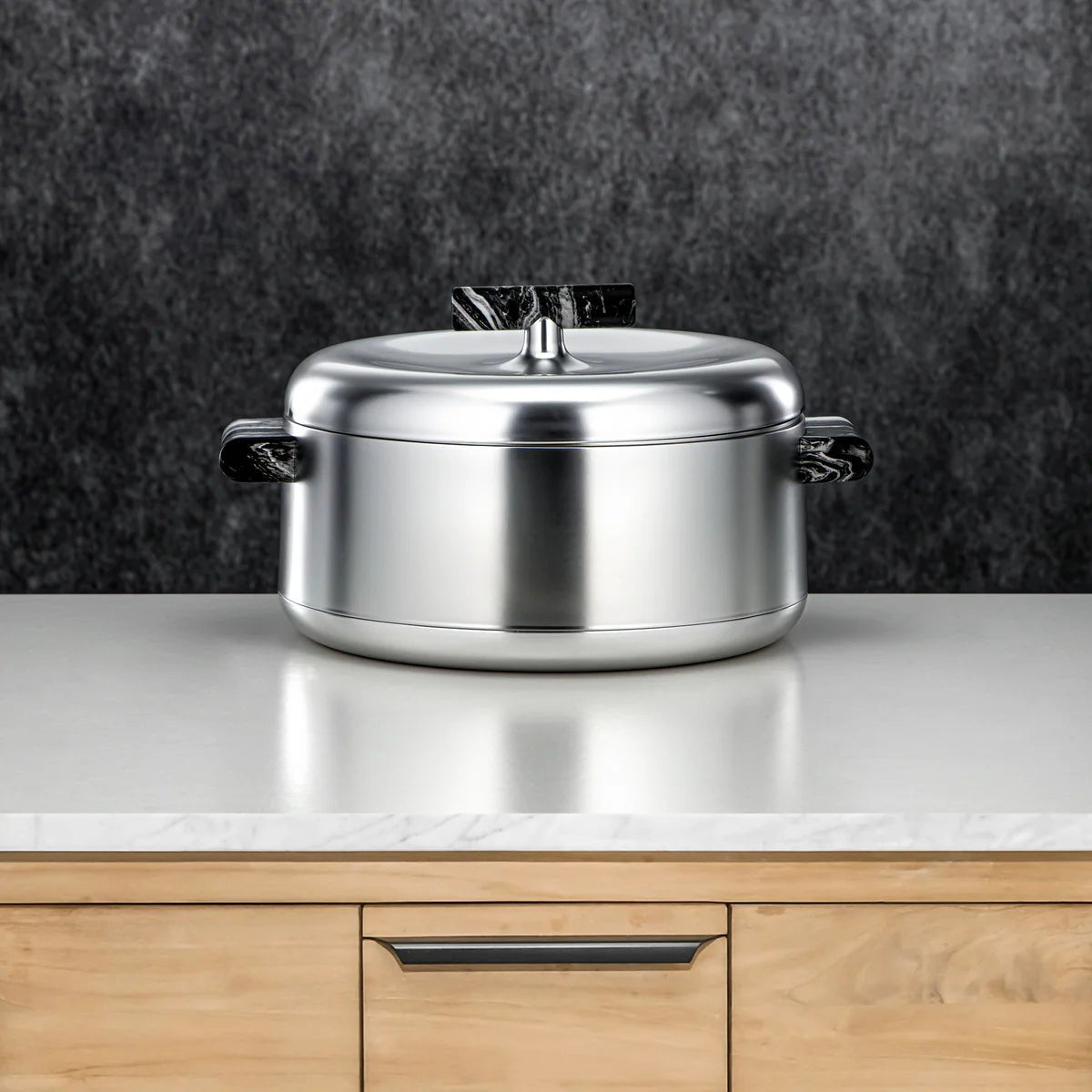 Almarjan 3 - Piece ABS Hot Pot Set – Matt Silver & Black Marble Finish, 1L + 2.5L + 3L Thermal Casseroles - Al Kabayel Discount CentreAlmarjan 3 - Piece ABS Hot Pot Set – Matt Silver & Black Marble Finish, 1L + 2.5L + 3L Thermal CasserolesCasserolesALMARJANAl Kabayel Discount Centre