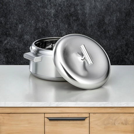 Almarjan Classic 3 - Piece Hot Pot Set – Matt Silver Finish, 1L/2.5L/3L Double - Wall Insulated Food Containers - Al Kabayel Discount CentreAlmarjan Classic 3 - Piece Hot Pot Set – Matt Silver Finish, 1L/2.5L/3L Double - Wall Insulated Food ContainersCasserolesALMARJANAl Kabayel Discount Centre