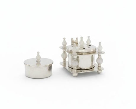 ALMARJAN Decorative Ceramic Incense Burner with Matching Incense Container – Elegant White and Silver Aroma Set for Home, Office, or Prayer Space 13x10 cm - Al Kabayel Discount CentreALMARJAN Decorative Ceramic Incense Burner with Matching Incense Container – Elegant White and Silver Aroma Set for Home, Office, or Prayer Space 13x10 cmCrystal Incense BurnerALMARJANAl Kabayel Discount Centre