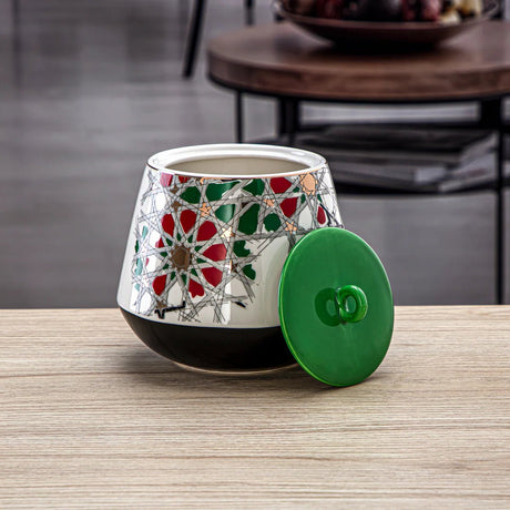 Almarjan Fonon Collection Porcelain Candy Jar 1200ml - 6748 - Al Kabayel Discount CentreAlmarjan Fonon Collection Porcelain Candy Jar 1200ml - 6748Jars & Food SaversALMARJANAl Kabayel Discount Centre