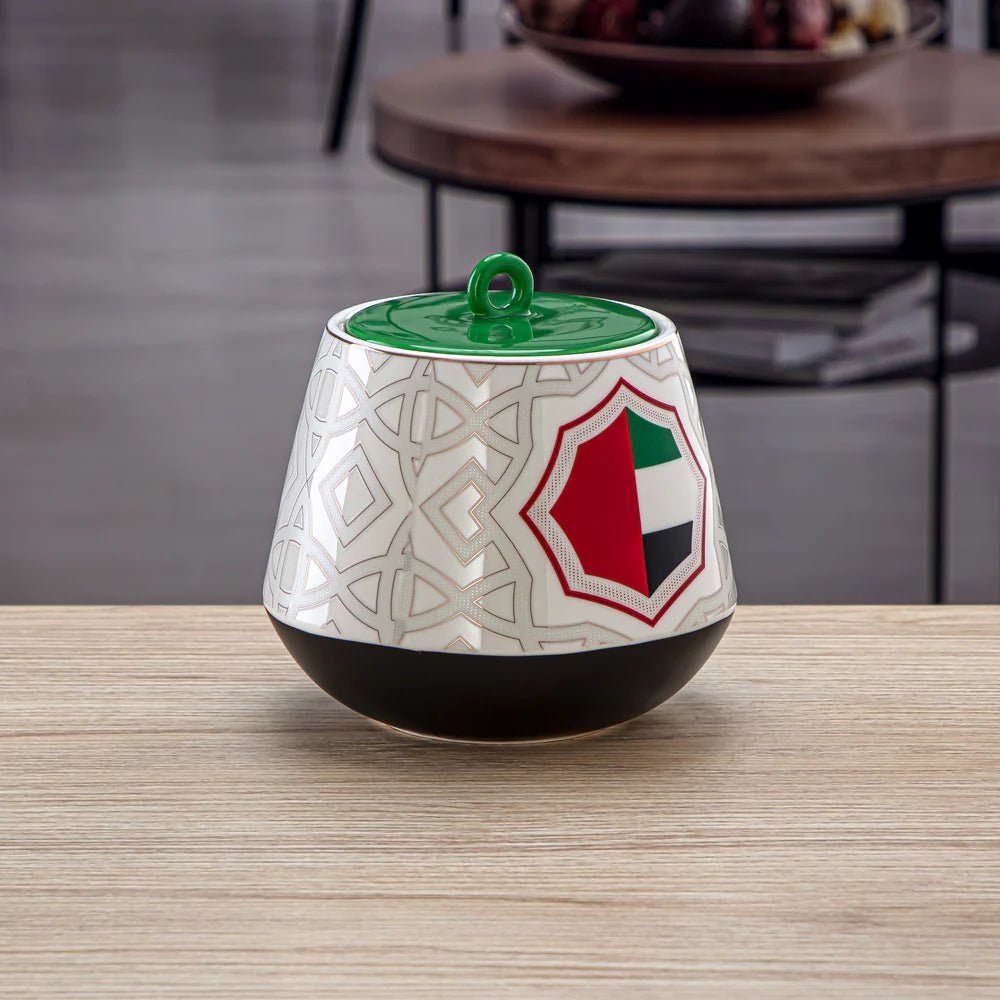 Almarjan Fonon Collection Porcelain Candy Jar 1200ml - 7772 - Al Kabayel Discount CentreAlmarjan Fonon Collection Porcelain Candy Jar 1200ml - 7772Jars & Food SaversALMARJANAl Kabayel Discount Centre