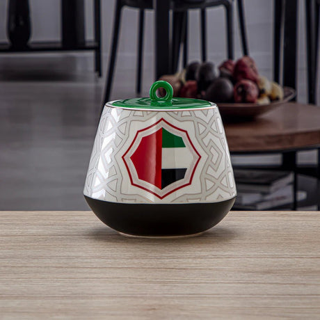 Almarjan Fonon Collection Porcelain Candy Jar 1200ml - 7772 - Al Kabayel Discount CentreAlmarjan Fonon Collection Porcelain Candy Jar 1200ml - 7772Jars & Food SaversALMARJANAl Kabayel Discount Centre