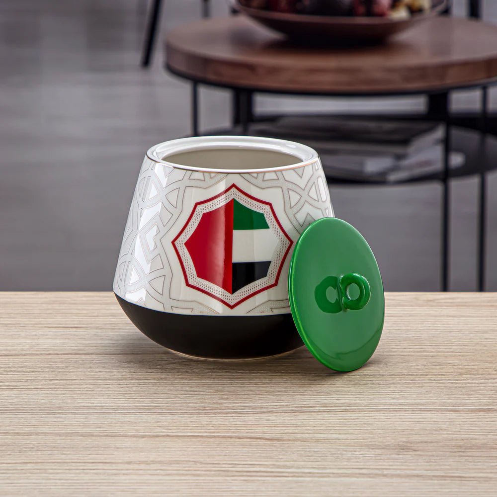 Almarjan Fonon Collection Porcelain Candy Jar 1200ml - 7772 - Al Kabayel Discount CentreAlmarjan Fonon Collection Porcelain Candy Jar 1200ml - 7772Jars & Food SaversALMARJANAl Kabayel Discount Centre