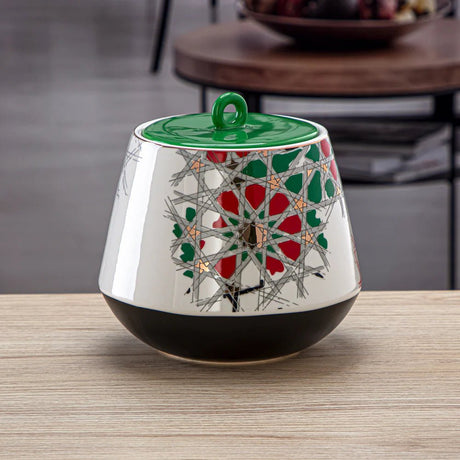 Almarjan Fonon Collection Porcelain Candy Jar 1800ml - 6748 - Al Kabayel Discount CentreAlmarjan Fonon Collection Porcelain Candy Jar 1800ml - 6748Jars & Food SaversALMARJANAl Kabayel Discount Centre