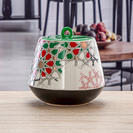 Almarjan Fonon Collection Porcelain Candy Jar 1800ml - 6748 - Al Kabayel Discount CentreAlmarjan Fonon Collection Porcelain Candy Jar 1800ml - 6748Jars & Food SaversALMARJANAl Kabayel Discount Centre