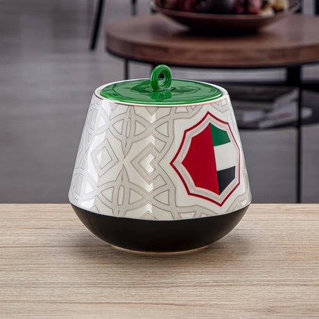 Almarjan Fonon Collection Porcelain Candy Jar 1800ml - 7772 - Al Kabayel Discount CentreAlmarjan Fonon Collection Porcelain Candy Jar 1800ml - 7772Jars & Food SaversALMARJANAl Kabayel Discount Centre