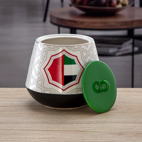 Almarjan Fonon Collection Porcelain Candy Jar 1800ml - 7772 - Al Kabayel Discount CentreAlmarjan Fonon Collection Porcelain Candy Jar 1800ml - 7772Jars & Food SaversALMARJANAl Kabayel Discount Centre