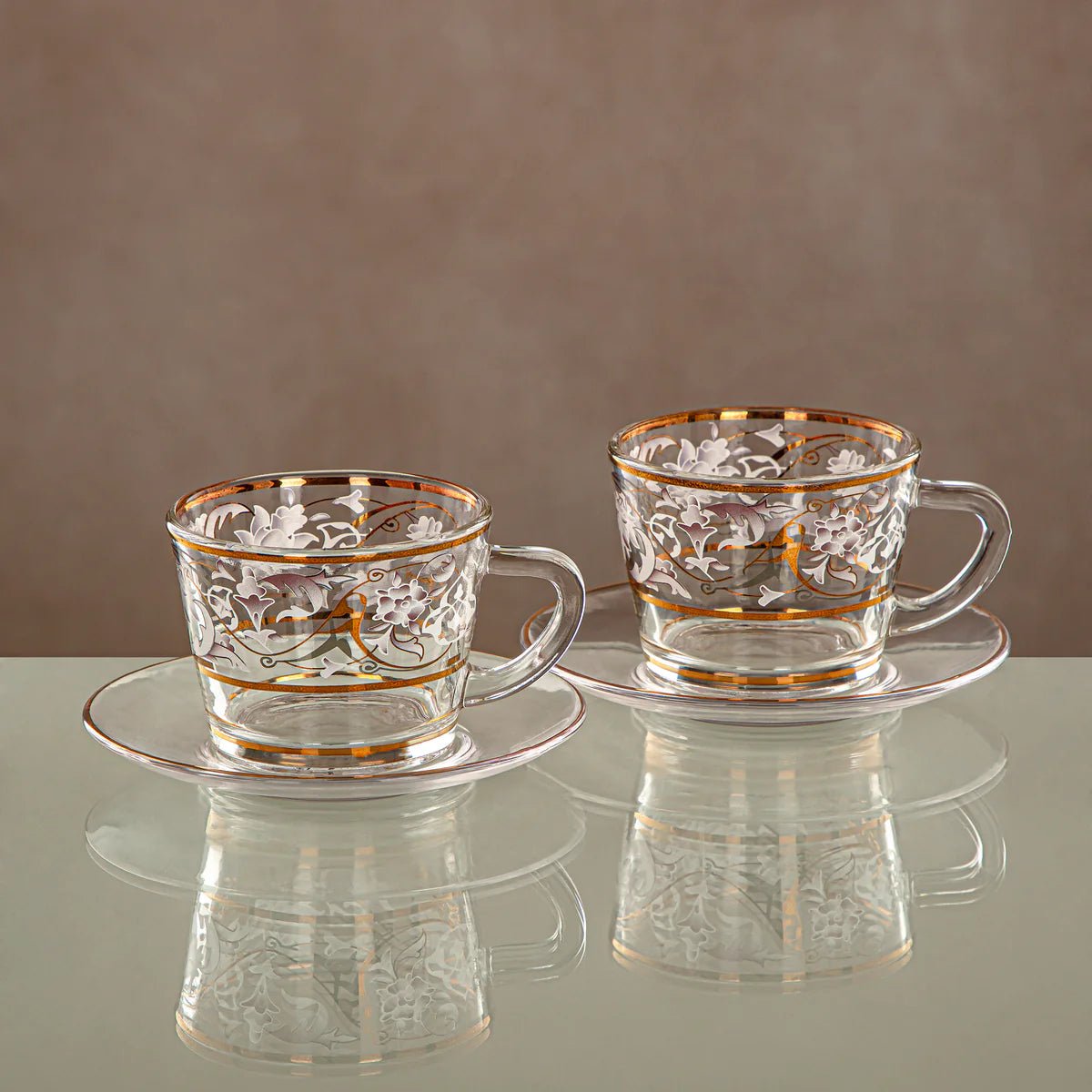 ALMARJAN Harir 12pcs Tea/Coffee Set (6pcs Cup 100ml, 6pcs Saucer), Floral Design with Golden Border - Al Kabayel Discount CentreALMARJAN Harir 12pcs Tea/Coffee Set (6pcs Cup 100ml, 6pcs Saucer), Floral Design with Golden BorderTea SetsALMARJANAl Kabayel Discount Centre