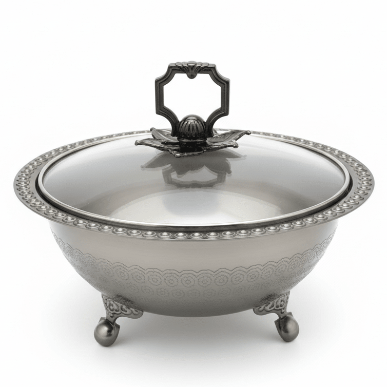 Almarjan Modern Black Metal Dates Bowl with Glass Lid for Contemporary Table Setup – 20cm - Al Kabayel Discount CentreAlmarjan Modern Black Metal Dates Bowl with Glass Lid for Contemporary Table Setup – 20cmBowlsALMARJANAl Kabayel Discount Centre