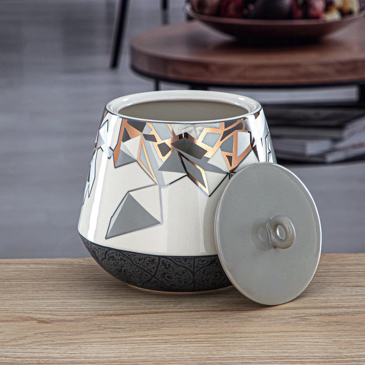 Almarjan Porcelain Candy Jar with Lid 1200ml, Multicolor - Al Kabayel Discount CentreAlmarjan Porcelain Candy Jar with Lid 1200ml, MulticolorBowlsALMARJANAl Kabayel Discount Centre