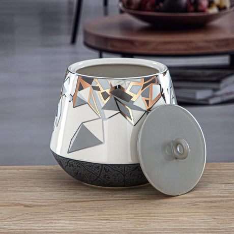 Almarjan Porcelain Candy Jar with Lid 1200ml, Multicolor - Al Kabayel Discount CentreAlmarjan Porcelain Candy Jar with Lid 1200ml, MulticolorBowlsALMARJANAl Kabayel Discount Centre