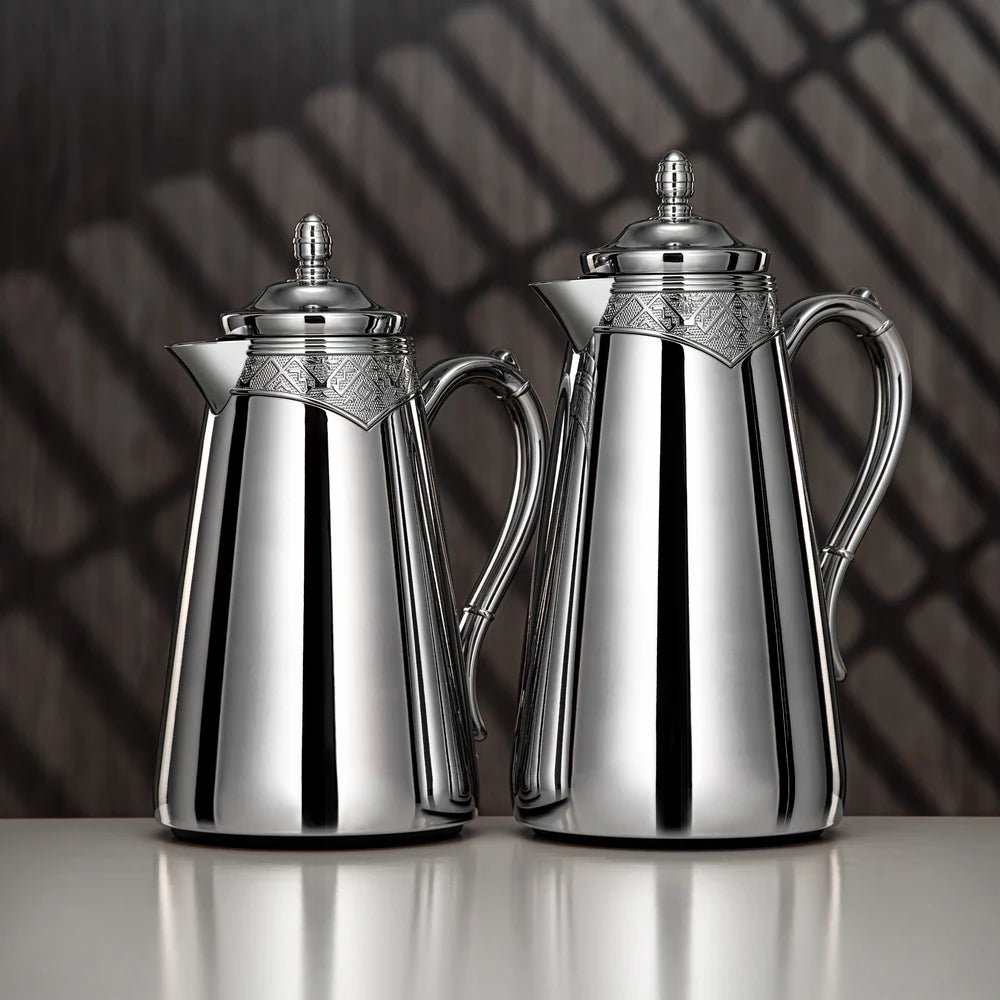 Almarjan Premium Vacuum Flask Set – 0.7L & 1L High - Quality Silver Edition - Al Kabayel Discount CentreAlmarjan Premium Vacuum Flask Set – 0.7L & 1L High - Quality Silver EditionThermosALMARJANAl Kabayel Discount Centre
