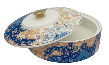 Almarjan Round Ceramic Candy Bowl with Lid 18cm, Multicolor - 3585 - Al Kabayel Discount CentreAlmarjan Round Ceramic Candy Bowl with Lid 18cm, Multicolor - 3585BowlsALMARJANAl Kabayel Discount Centre