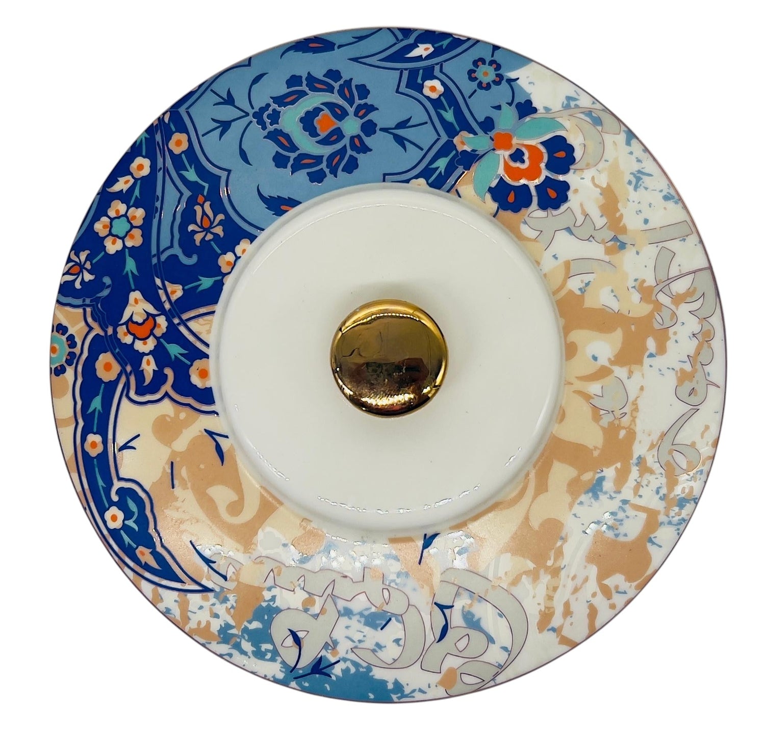 Almarjan Round Ceramic Candy Bowl with Lid 18cm, Multicolor - 3585 - Al Kabayel Discount CentreAlmarjan Round Ceramic Candy Bowl with Lid 18cm, Multicolor - 3585BowlsALMARJANAl Kabayel Discount Centre