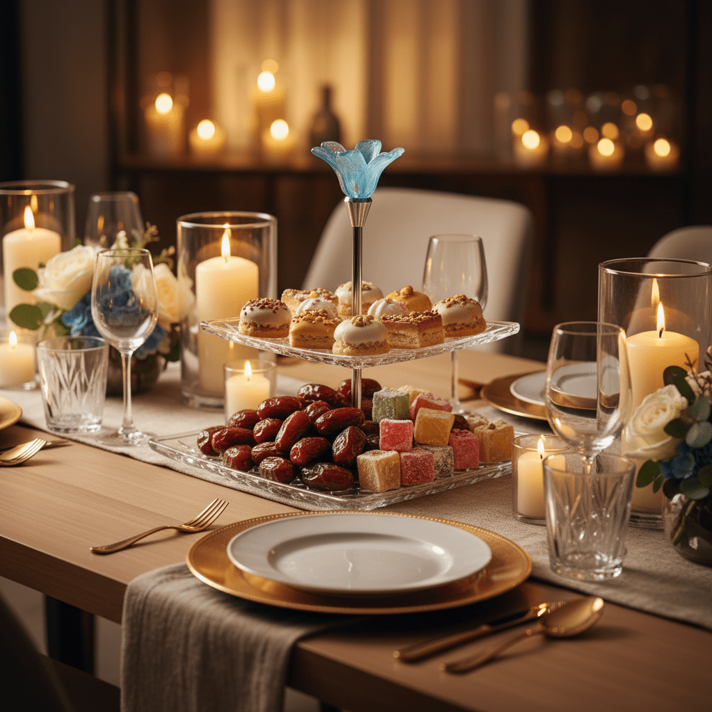Almarjan Square 2 - Tier Diamond - Cut Glass Candy Tray with Blue Floral Design for Party & Event Serving – 17 × 28 × 25 cm - Al Kabayel Discount CentreAlmarjan Square 2 - Tier Diamond - Cut Glass Candy Tray with Blue Floral Design for Party & Event Serving – 17 × 28 × 25 cmServing TraysALMARJANAl Kabayel Discount Centre