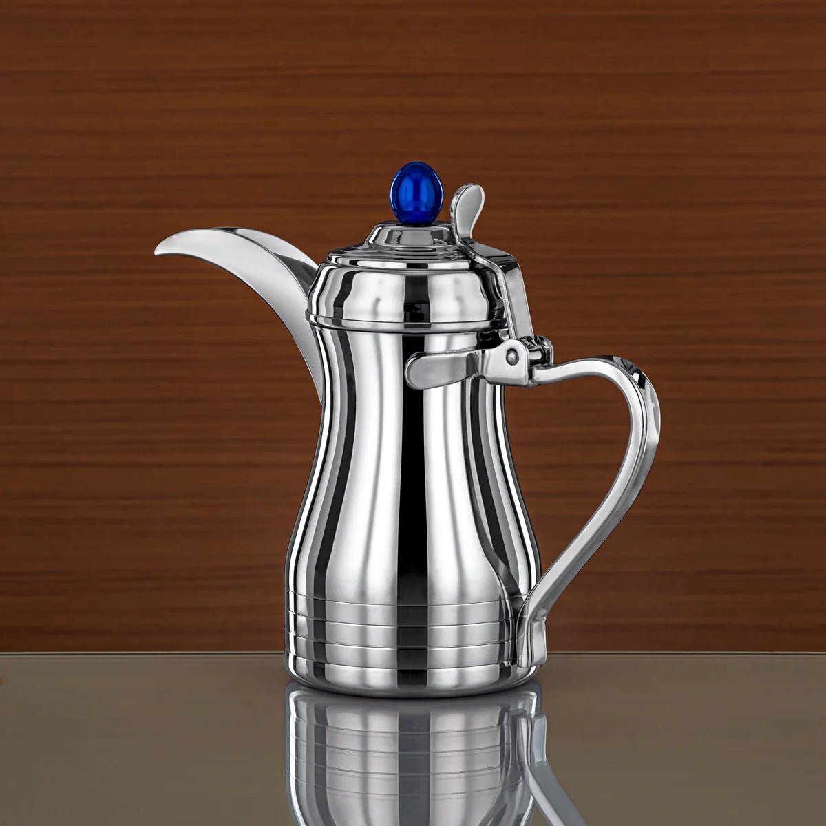 ALMARJAN Stainless Steel Coffee Pot 36oz, Silver/Blue - Al Kabayel Discount CentreALMARJAN Stainless Steel Coffee Pot 36oz, Silver/BlueTea/Coffee PotsALMARJANAl Kabayel Discount Centre