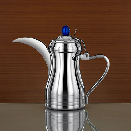 ALMARJAN Stainless Steel Coffee Pot 36oz, Silver/Blue - Al Kabayel Discount CentreALMARJAN Stainless Steel Coffee Pot 36oz, Silver/BlueTea/Coffee PotsALMARJANAl Kabayel Discount Centre