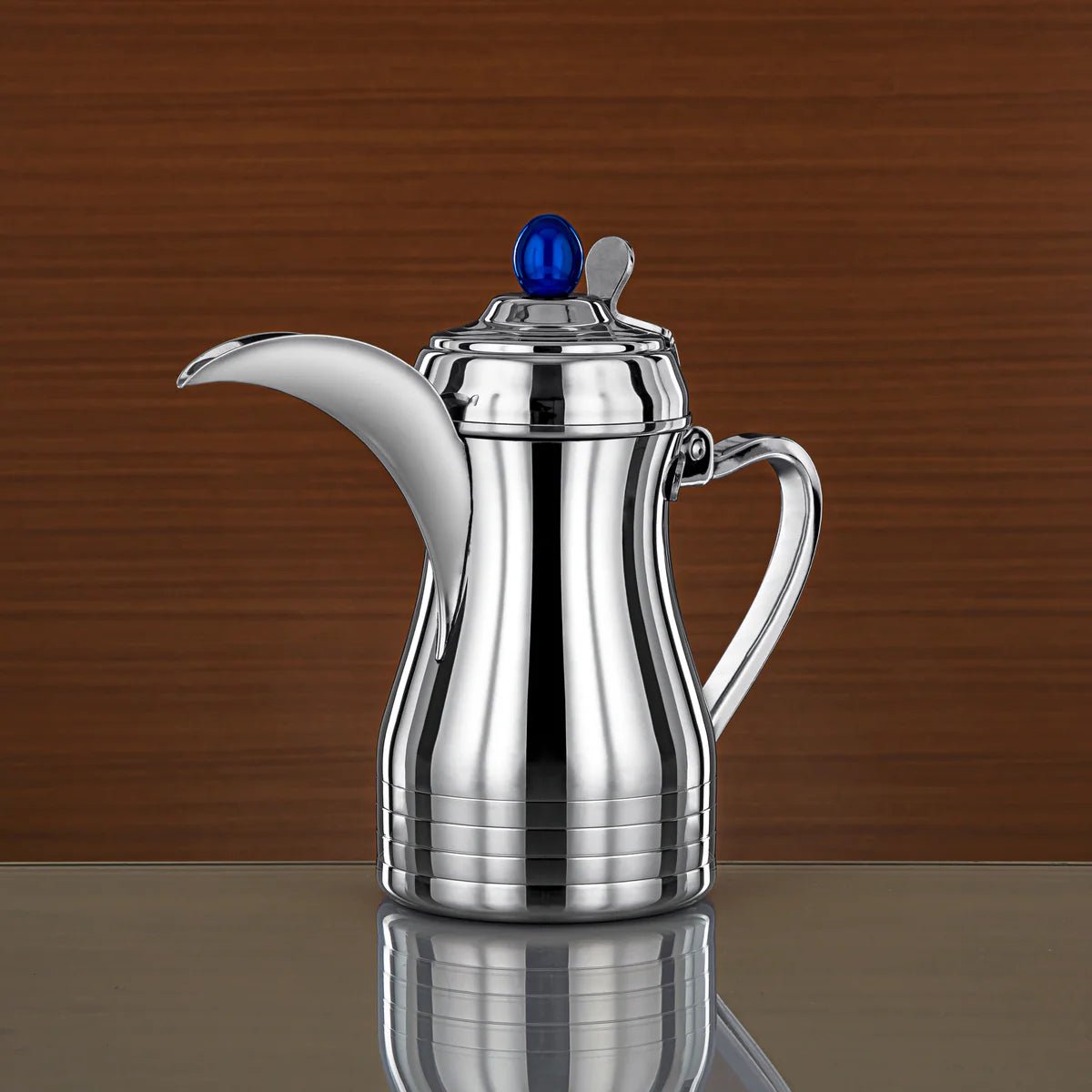 ALMARJAN Stainless Steel Coffee Pot 36oz, Silver/Blue - Al Kabayel Discount CentreALMARJAN Stainless Steel Coffee Pot 36oz, Silver/BlueTea/Coffee PotsALMARJANAl Kabayel Discount Centre