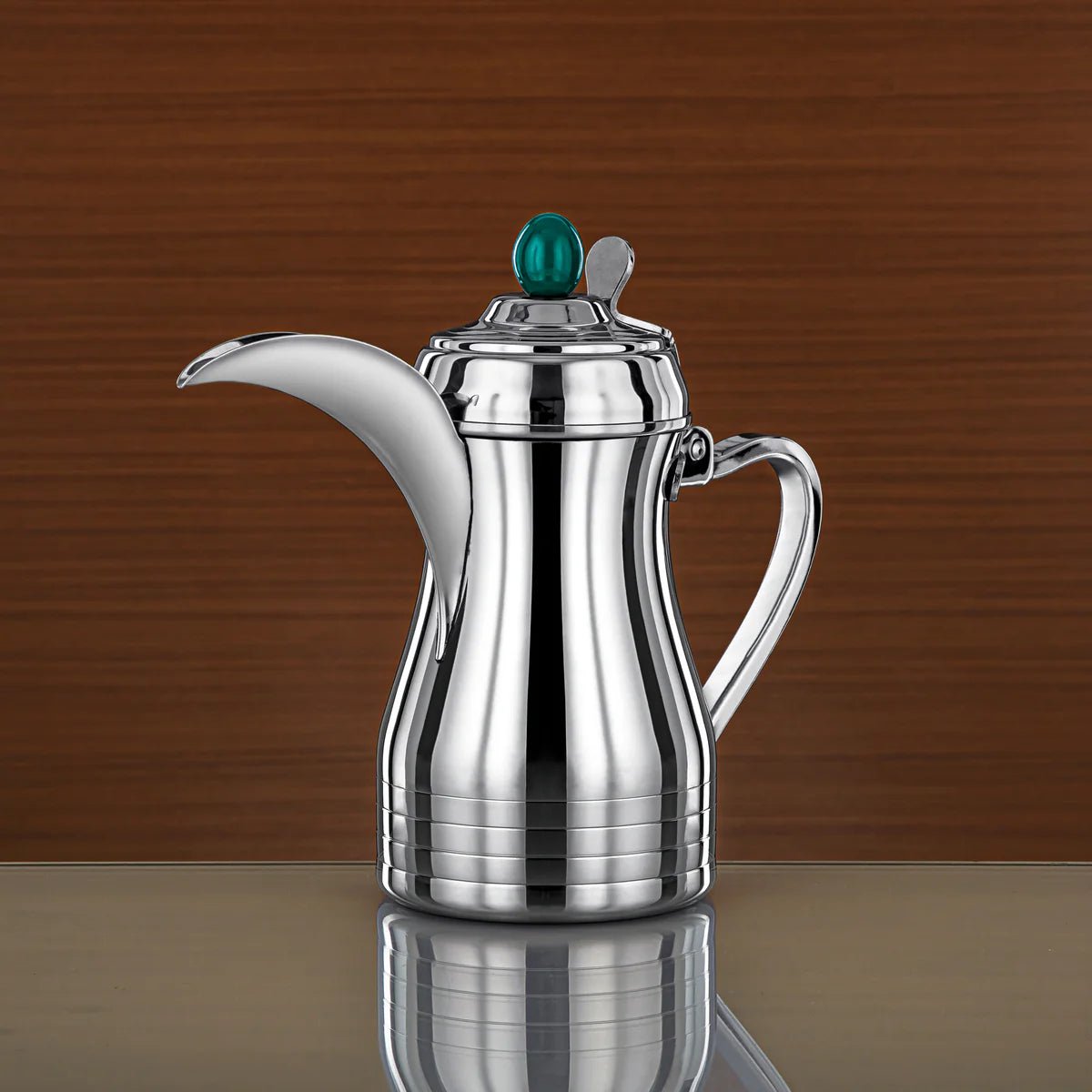 ALMARJAN Stainless Steel Coffee Pot 36oz, Silver/Green - Al Kabayel Discount CentreALMARJAN Stainless Steel Coffee Pot 36oz, Silver/GreenTea/Coffee PotsALMARJANAl Kabayel Discount Centre