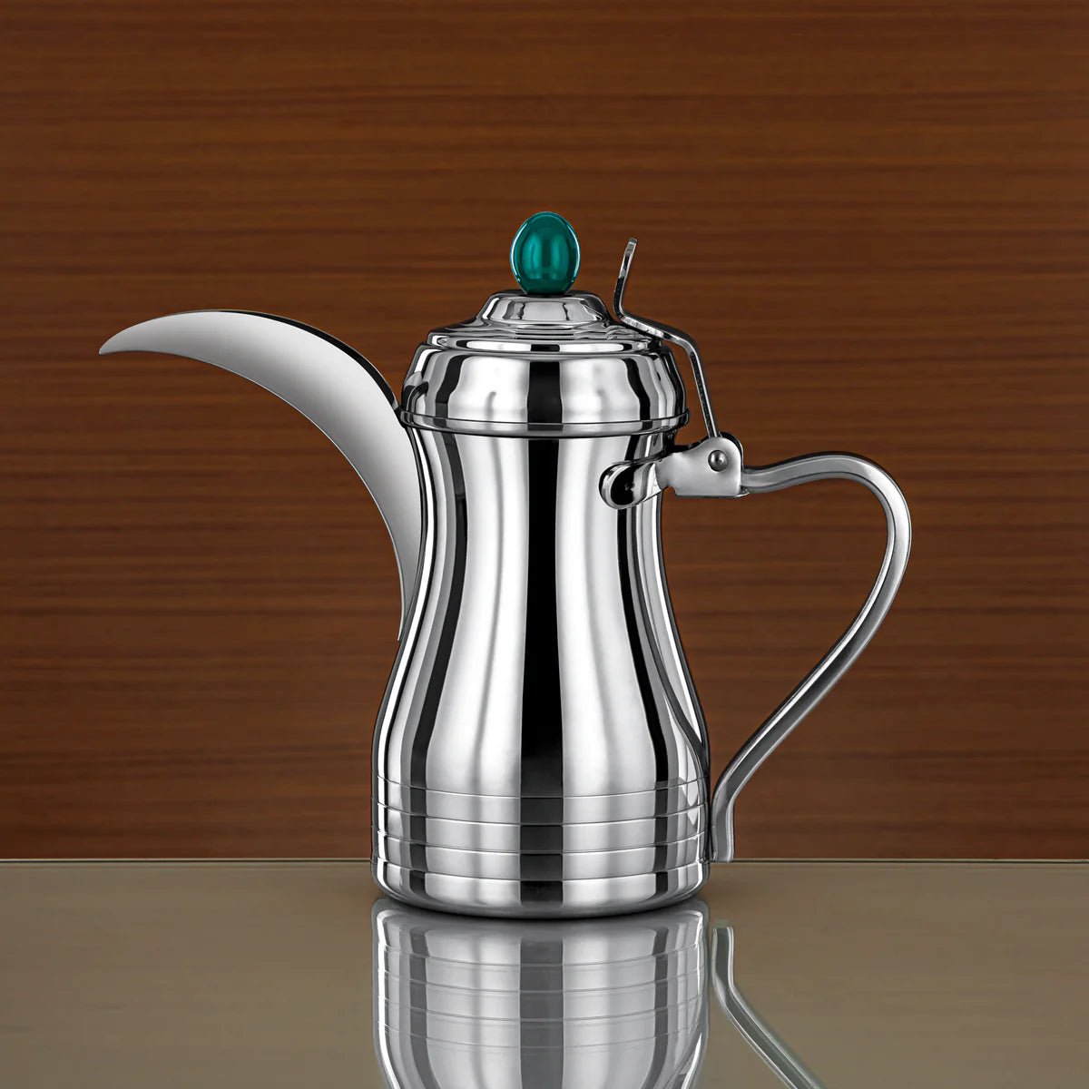 ALMARJAN Stainless Steel Coffee Pot 36oz, Silver/Green - Al Kabayel Discount CentreALMARJAN Stainless Steel Coffee Pot 36oz, Silver/GreenTea/Coffee PotsALMARJANAl Kabayel Discount Centre