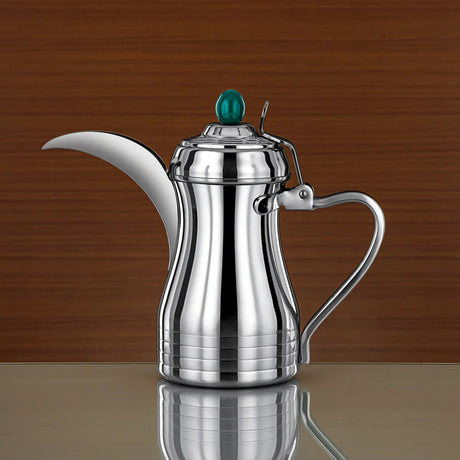 ALMARJAN Stainless Steel Coffee Pot 36oz, Silver/Green - Al Kabayel Discount CentreALMARJAN Stainless Steel Coffee Pot 36oz, Silver/GreenTea/Coffee PotsALMARJANAl Kabayel Discount Centre