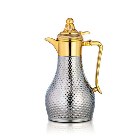 ALMARJAN Stainless Steel Vaccum Flask 0.6 Liter, Silver/Gold - Al Kabayel Discount CentreALMARJAN Stainless Steel Vaccum Flask 0.6 Liter, Silver/GoldThermosALMARJANAl Kabayel Discount Centre