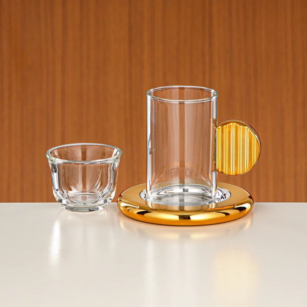 Almarjan Tea & Coffee Set 18 Pieces Silver & Gold - Al Kabayel Discount CentreAlmarjan Tea & Coffee Set 18 Pieces Silver & GoldTea SetsALMARJANAl Kabayel Discount Centre