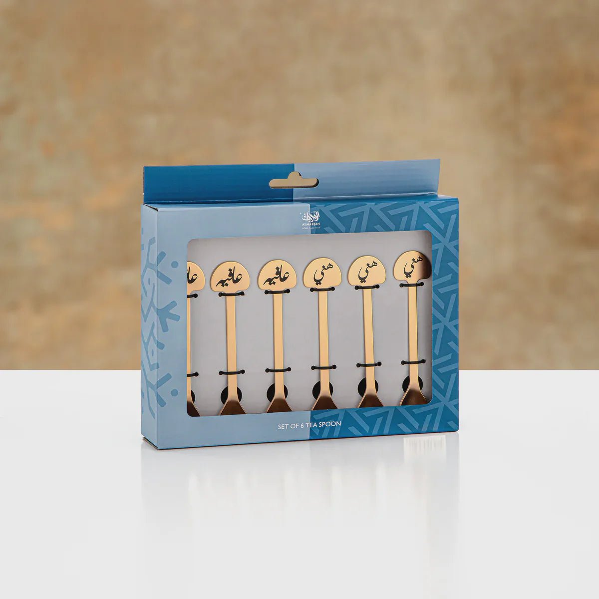 Almarjan Tea Spoon Set – 6 Pieces – Matte Gold Finish - Al Kabayel Discount CentreAlmarjan Tea Spoon Set – 6 Pieces – Matte Gold FinishSpoonsALMARJANAl Kabayel Discount Centre