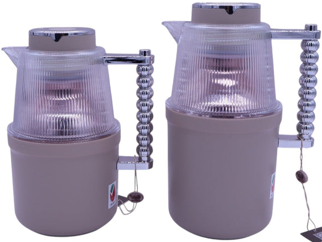 Almarjan Vacuum Flask 700Ml+1L Ivory Colored Transparent Gold - Al Kabayel Discount CentreAlmarjan Vacuum Flask 700Ml+1L Ivory Colored Transparent GoldThermosALMARJANAl Kabayel Discount Centre