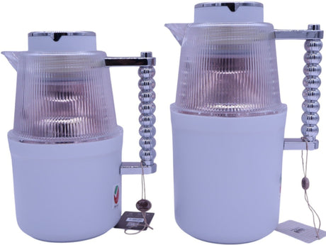 Almarjan Vacuum Flask 700Ml+1L White With Transparent Silver - Al Kabayel Discount CentreAlmarjan Vacuum Flask 700Ml+1L White With Transparent SilverThermosALMARJANAl Kabayel Discount Centre