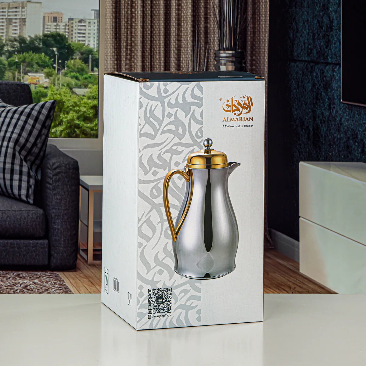 Almarjan Vacuum Flask Metal Body with Glass Liner 1L Silver (RPA - 100 - S) - Al Kabayel Discount CentreAlmarjan Vacuum Flask Metal Body with Glass Liner 1L Silver (RPA - 100 - S)ThermosALMARJANAl Kabayel Discount Centre