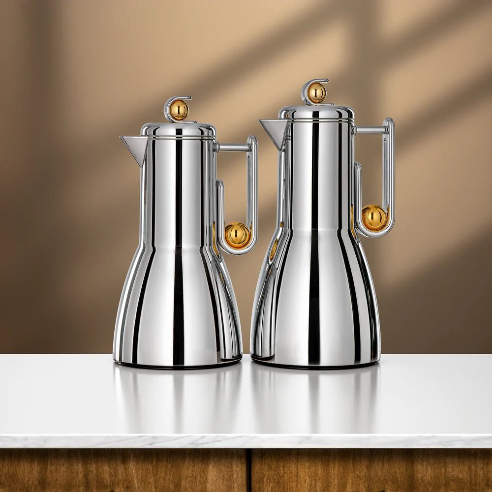 Almarjan Vacuum Flask Set, 2 Pieces – Gold & Silver - Al Kabayel Discount CentreAlmarjan Vacuum Flask Set, 2 Pieces – Gold & SilverThermosALMARJANAl Kabayel Discount Centre