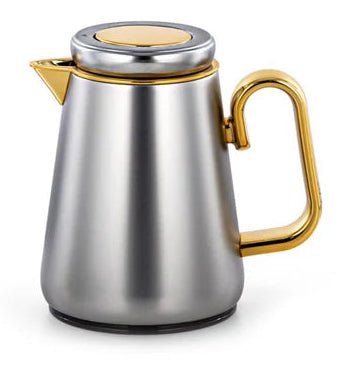 Almarjan XL01 - MS - SG Vacuum Flask – 0.35L – Matte Silver with Gold Accents - Al Kabayel Discount CentreAlmarjan XL01 - MS - SG Vacuum Flask – 0.35L – Matte Silver with Gold AccentsThermosALMARJANAl Kabayel Discount Centre