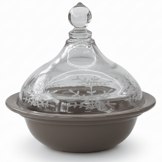 Ameco Modern Gray Ceramic Tajine Serving Dish with AcrylicLid – Decorative Moroccan Style Mini Tajine for Kitchen and Table Presentation – 14 × 12 cm - Al Kabayel Discount CentreAmeco Modern Gray Ceramic Tajine Serving Dish with AcrylicLid – Decorative Moroccan Style Mini Tajine for Kitchen and Table Presentation – 14 × 12 cmBowlsAmecoAl Kabayel Discount Centre