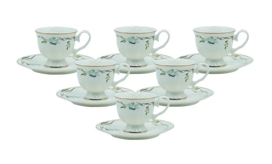 Angela MK - 414 Luxury Turkish Coffee Cup & Saucer Set – 12 - Piece Elegant Ceramic Collection - Al Kabayel Discount CentreAngela MK - 414 Luxury Turkish Coffee Cup & Saucer Set – 12 - Piece Elegant Ceramic CollectionTea SetsANGELAAl Kabayel Discount Centre