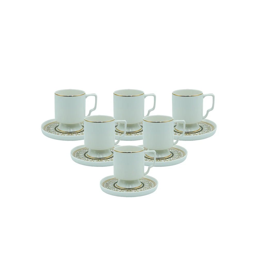 Angela MK - 417 Premium Turkish Coffee Cup & Saucer Set – Complete 12 - Piece Ceramic Collection - Al Kabayel Discount CentreAngela MK - 417 Premium Turkish Coffee Cup & Saucer Set – Complete 12 - Piece Ceramic CollectionTea SetsANGELAAl Kabayel Discount Centre
