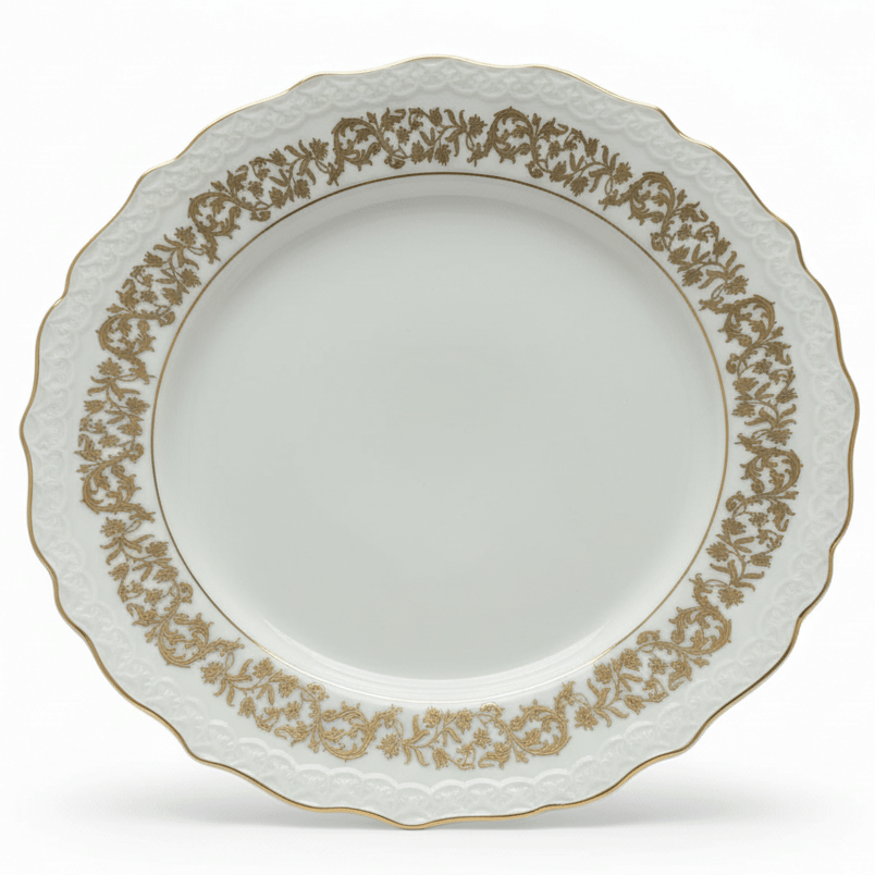 Angela Porcelain Side Plate 19 cm – White with Gold Floral Border Design, Premium Porcelain - Al Kabayel Discount CentreAngela Porcelain Side Plate 19 cm – White with Gold Floral Border Design, Premium PorcelainPlatesANGELAAl Kabayel Discount Centre