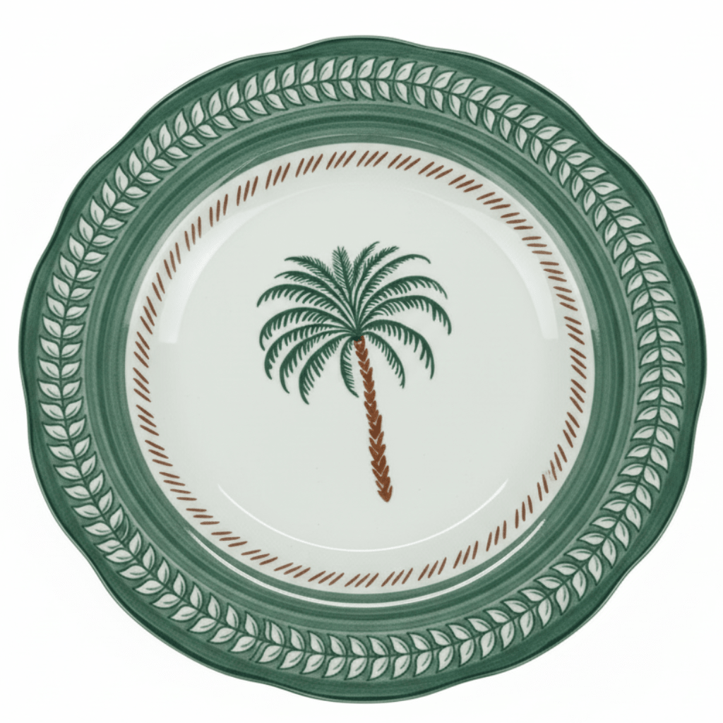 Angela Tropical Coconut Ceramic Deep Plate – 22 cm (White & Green) - Al Kabayel Discount CentreAngela Tropical Coconut Ceramic Deep Plate – 22 cm (White & Green)PlatesANGELAAl Kabayel Discount Centre