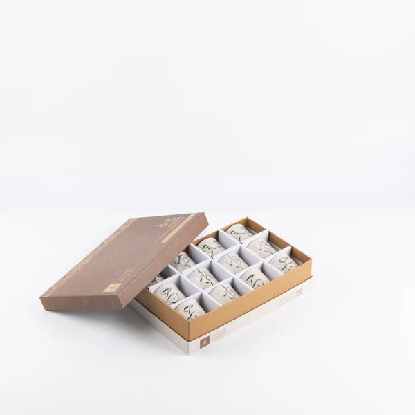 Arabic Coffee Set 12 Pcs From Jiwar - Beige + Silver - Al Kabayel Discount CentreArabic Coffee Set 12 Pcs From Jiwar - Beige + SilverTea SetsJIWARAl Kabayel Discount Centre