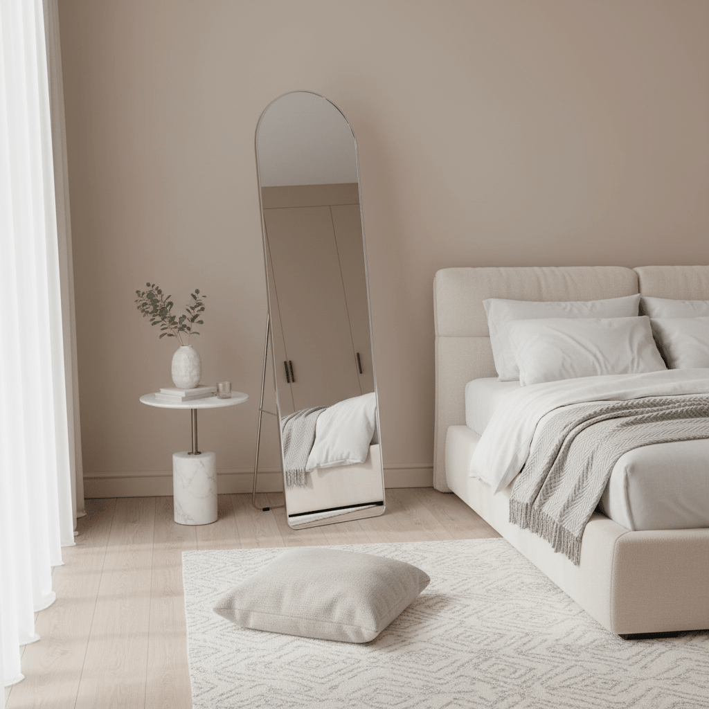 Arched Full-Length Floor Mirror with Metal Stand - 160× 40cm - Al Kabayel Discount CentreArched Full-Length Floor Mirror with Metal Stand - 160× 40cmMirrorsAKDCAl Kabayel Discount Centre