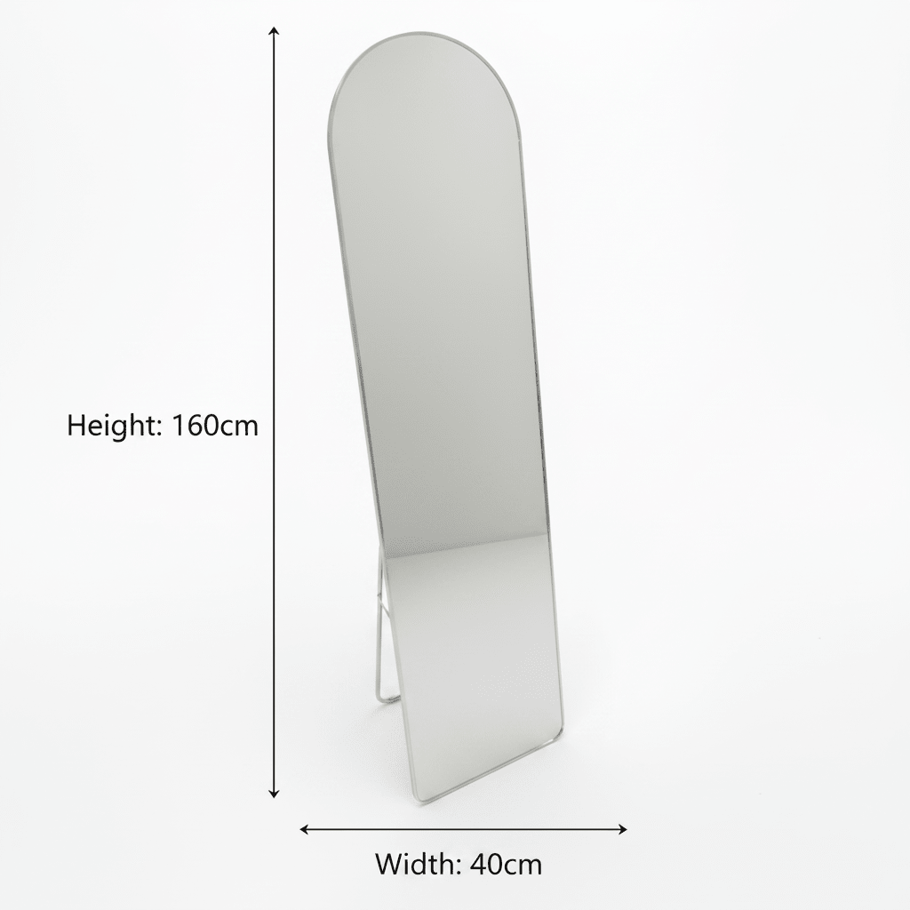 Arched Full-Length Floor Mirror with Metal Stand - 160× 40cm - Al Kabayel Discount CentreArched Full-Length Floor Mirror with Metal Stand - 160× 40cmMirrorsAKDCAl Kabayel Discount Centre