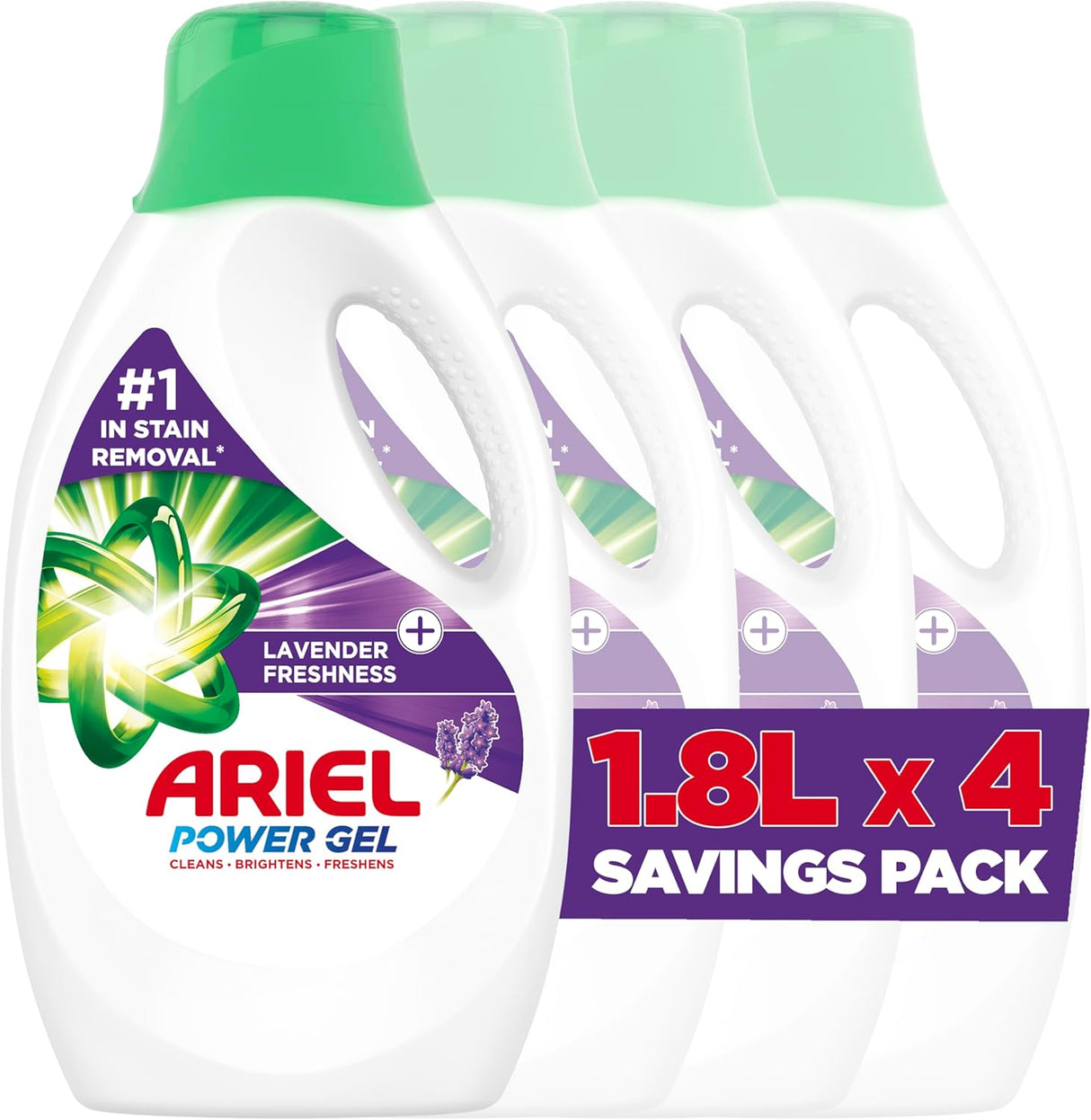 Ariel Laundry Detergent Lavender Freshness Power Gel, 1.8L Pack of 4 - Al Kabayel Discount CentreAriel Laundry Detergent Lavender Freshness Power Gel, 1.8L Pack of 4Home SuppliesARIELAl Kabayel Discount Centre