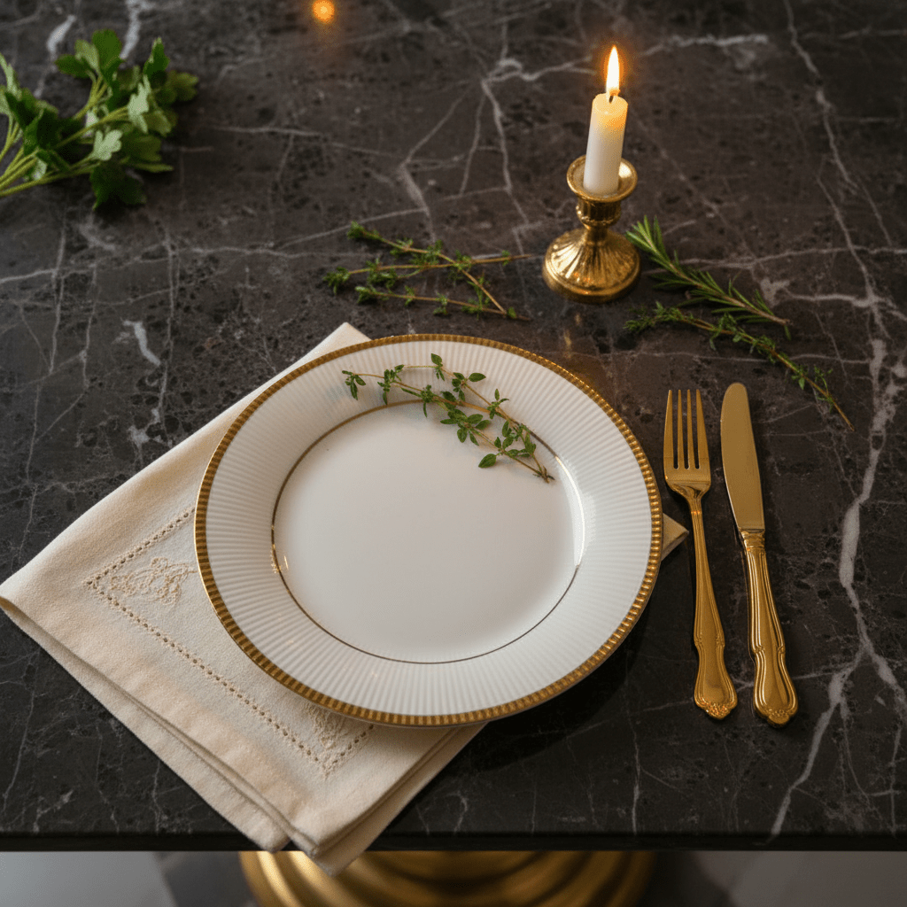 Ascot White Porcelain Meat Plate with Gold Rim — 6.75 Inch | Premium Dining Servingware - Al Kabayel Discount CentreAscot White Porcelain Meat Plate with Gold Rim — 6.75 Inch | Premium Dining ServingwarePlatesASCOTAl Kabayel Discount Centre